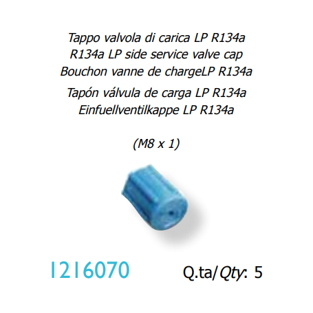1216070 - TAPA X ENGANCHE RAPIDO LADO BP M8X1