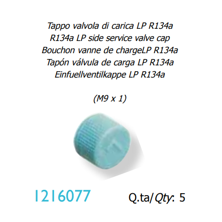 1216077 - TAPON VALVULA CARGA BP R134A(CANTIDAD MIN 5 UNIDADES) BAJA
