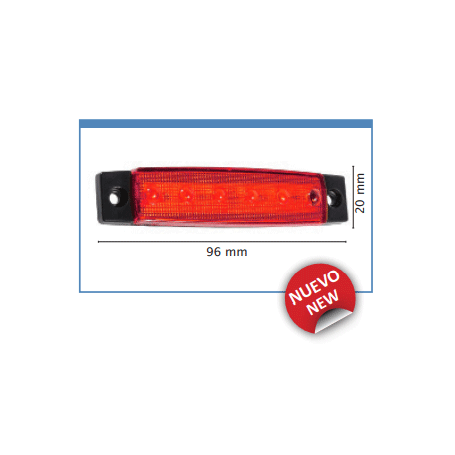 01603230 - Piloto Lateral LED rojo 0,2mts