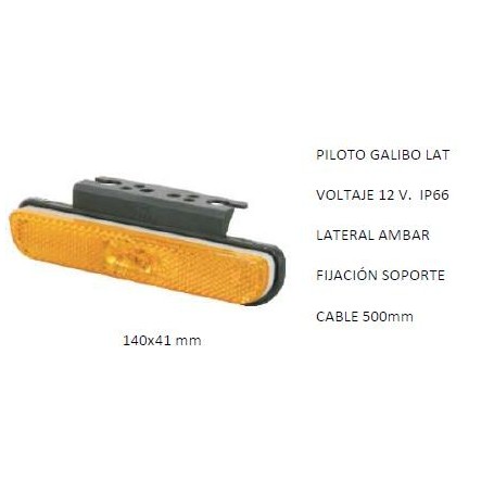 040575000041 - PILOTO LATERAL LED (AMBAR) 12V. C/S