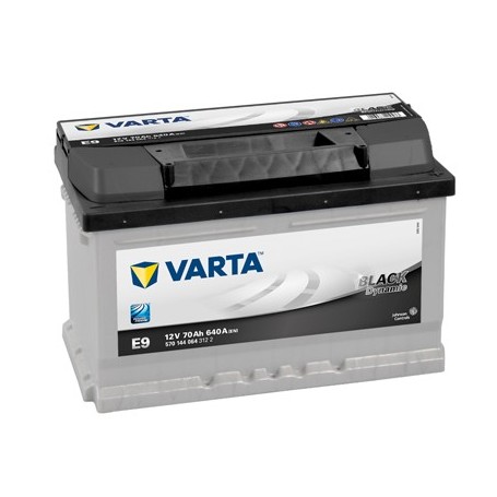E9 - VARTA BLACK DYNAMIC 12V 70AH/640A +D 278X175X190
